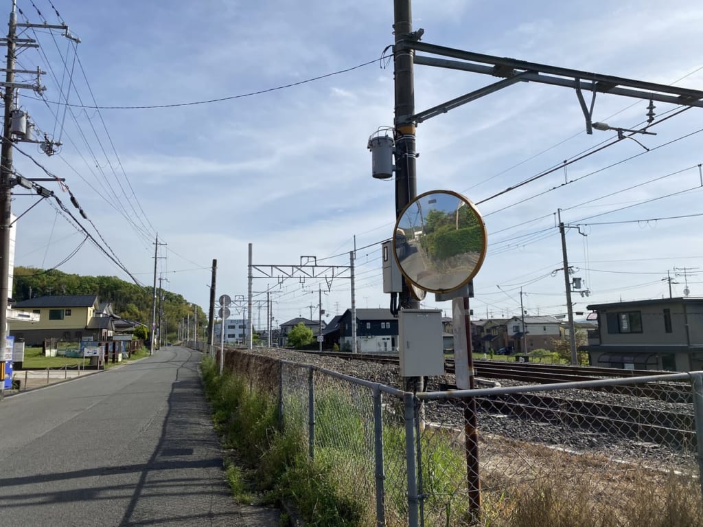 棚倉駅線路沿い